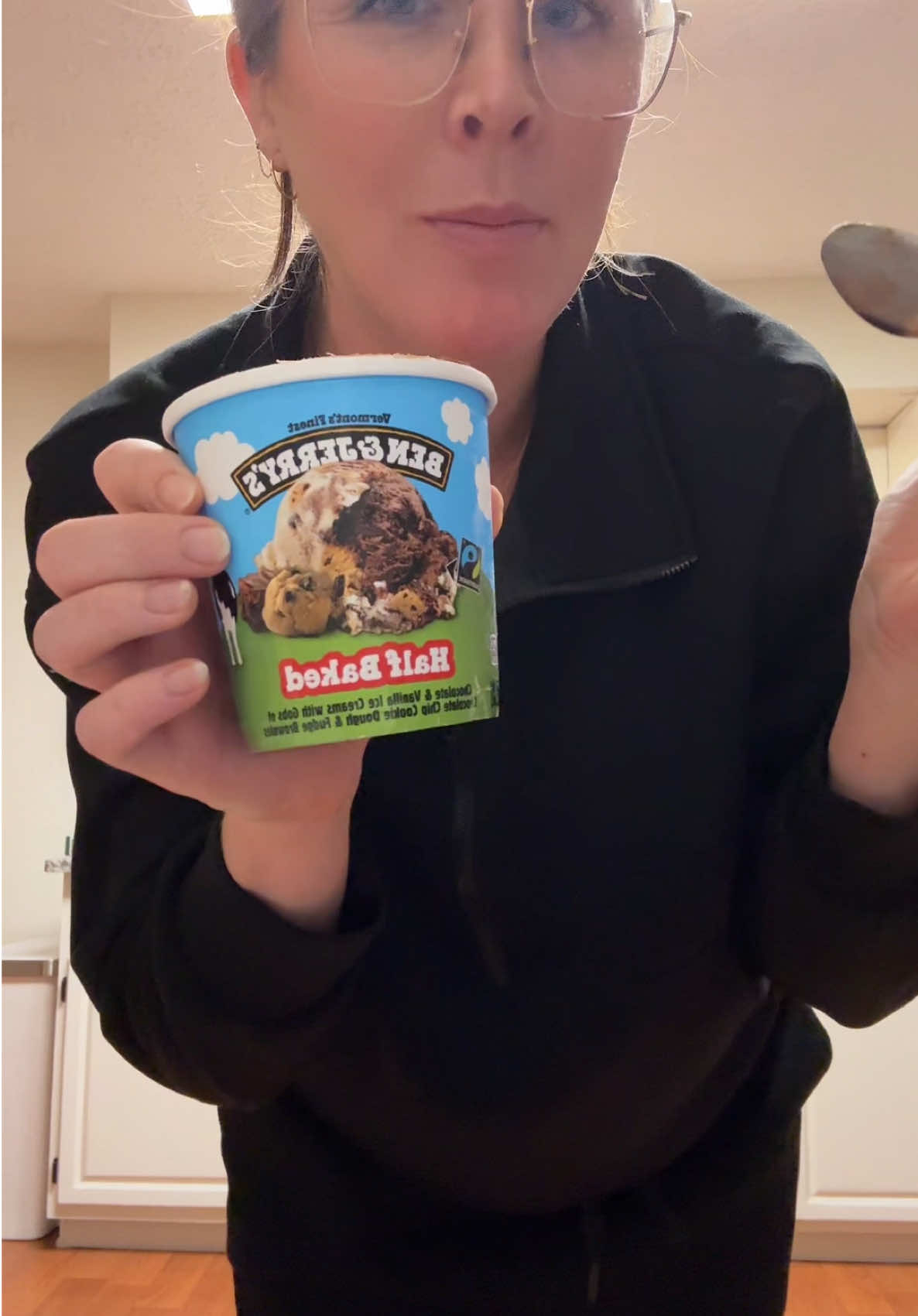 Late night pregnancy craving @benandjerrys #pregnancycravings #benandjerrys #halfbaked 