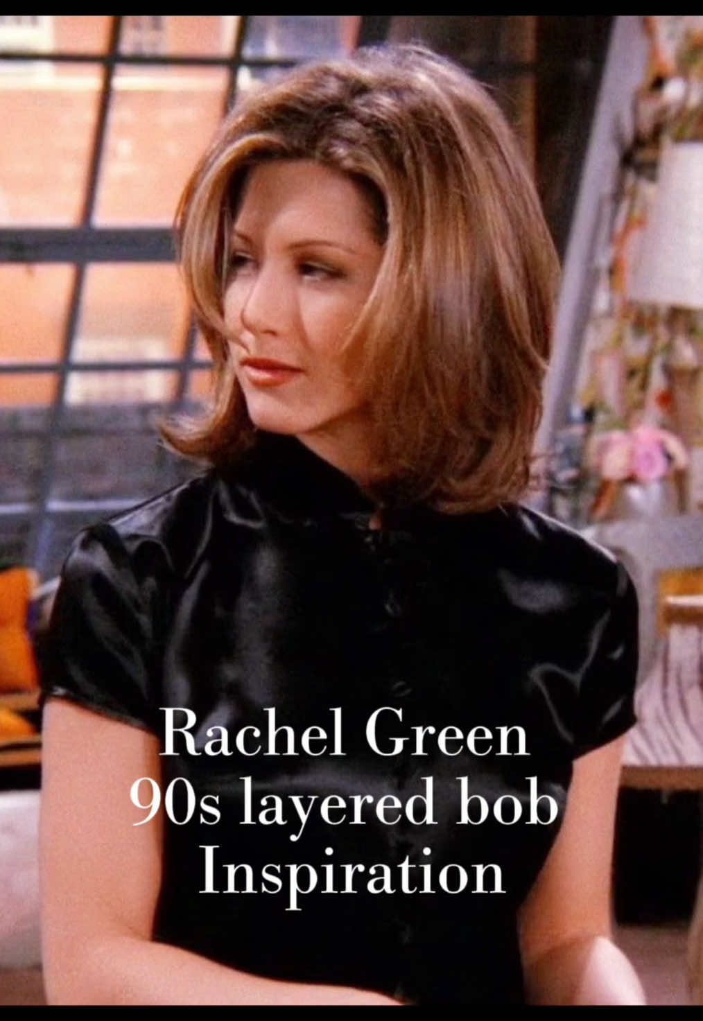 Rachel green inspired, 90s shoulder length bob  •  #90sfashion #haircut #rachelgreen #rachelgreenhairstyles #bobhaircut #blowout #90shair #layers #mazzystar #hairstylist #privatesalon