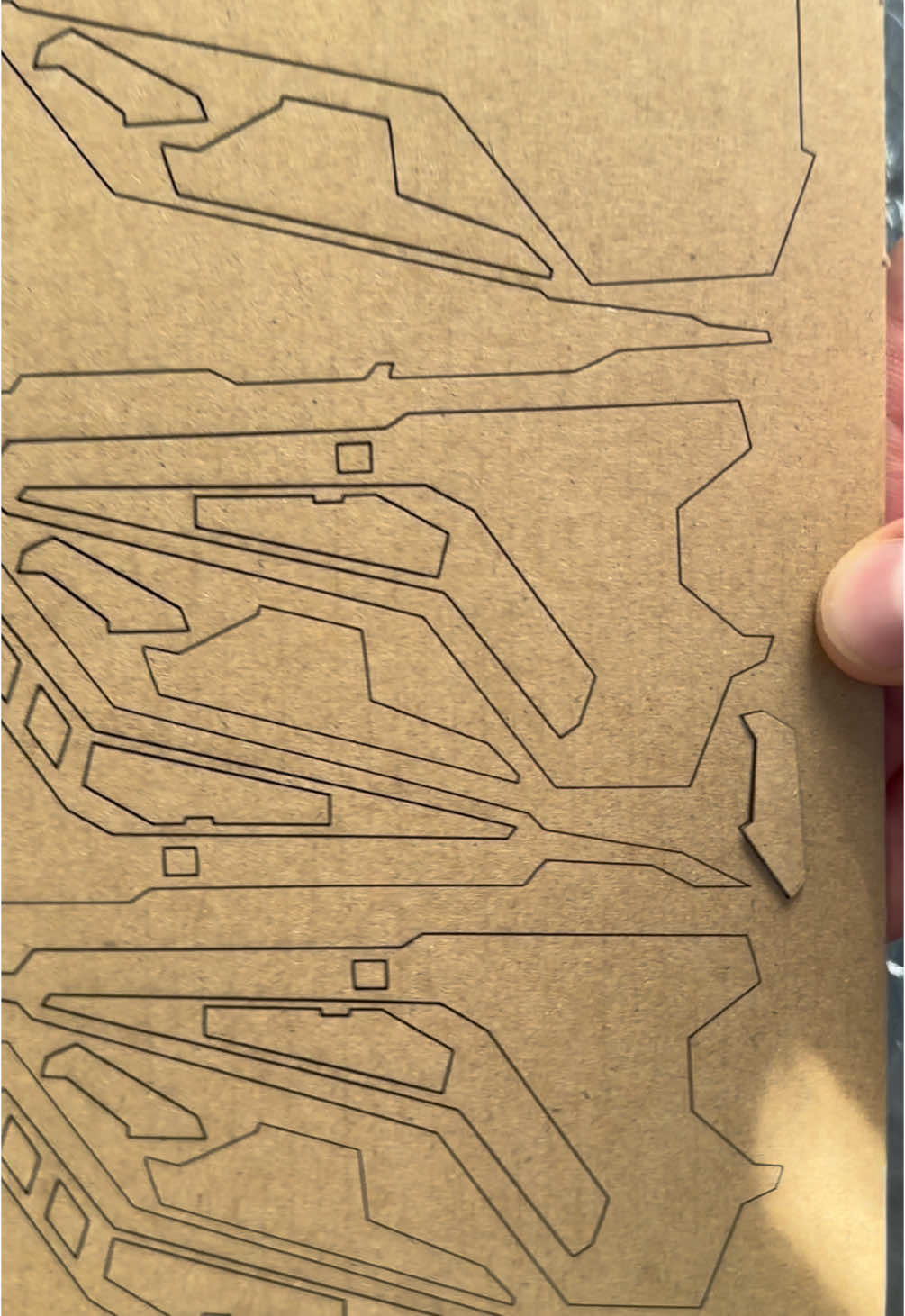 Laser Cutted Pieces For Next Model - Kom’rk Gauntlet Fighter #model #noobtricks #crafts #starwars