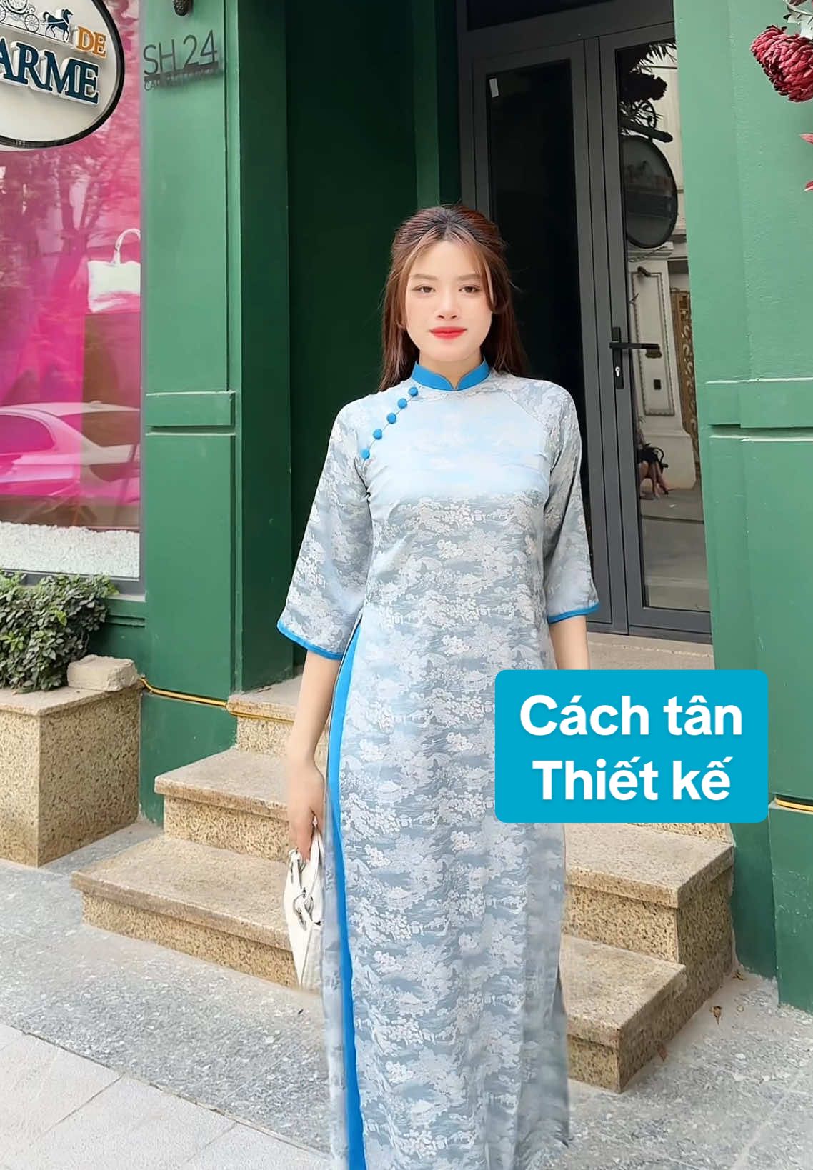 Áo dài cách tân dáng suông thiết kế #aodai #aodaiyenhai 
