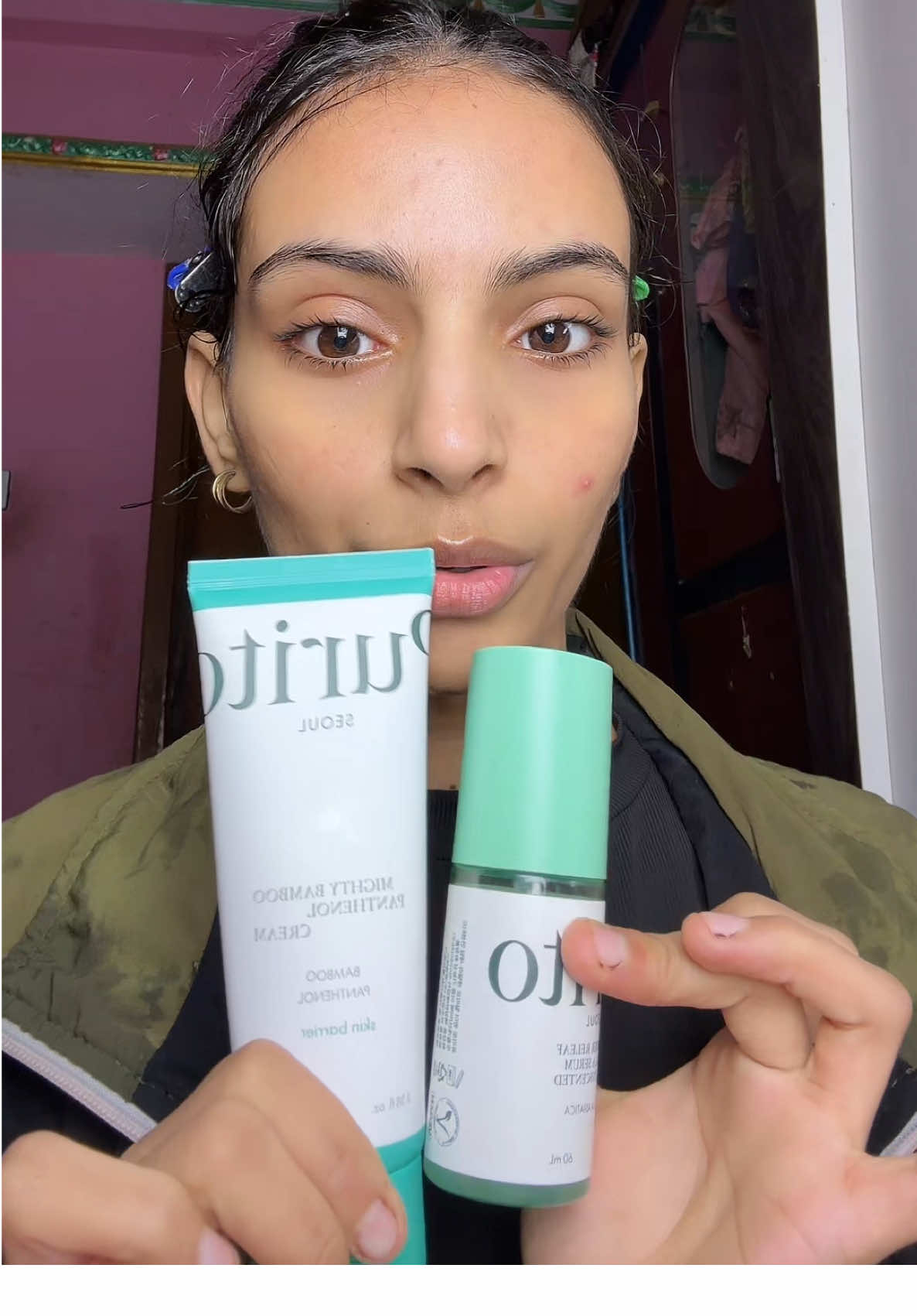 Just doing two step skin care for HD skin barrier Using my favorite power duo from @PURITO SEOUL #purito #koreanskincareproducts #skincare #fyp #skintok #neptok #skincaretips #kbeautyblogger #skincareroutine #glowyskin #glowcream 