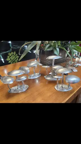 Got my solder and torch out and restocked on spoon mushrooms! 🍄  These sold out at my event last Saturday and I finally found time to make more 😁 #mushrooms 