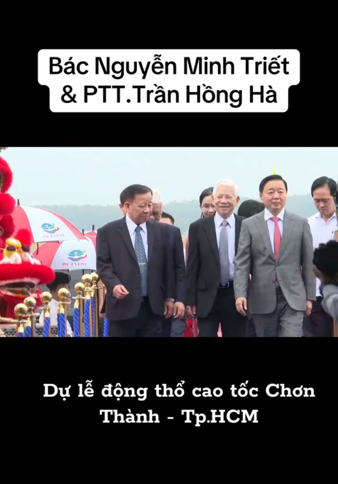 Nguyên chủ tịch nước Nguyễn Minh Triết cùng Phó Thủ Tướng Trần Hồng Hà.Dự lễ động thổ cao tốc #caotoc #chonthanh #caotocbinhphuoc #nguyenminhtriet #tranhongha #phothutuong #yeuvietnam #vietnam 