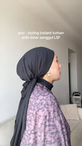 Styling instant turban with inner sanggul mmg efforless je effect dia. So cantik & senang 🫶🏼 #fyp #OOTD #review #innersanggul #instantturban 