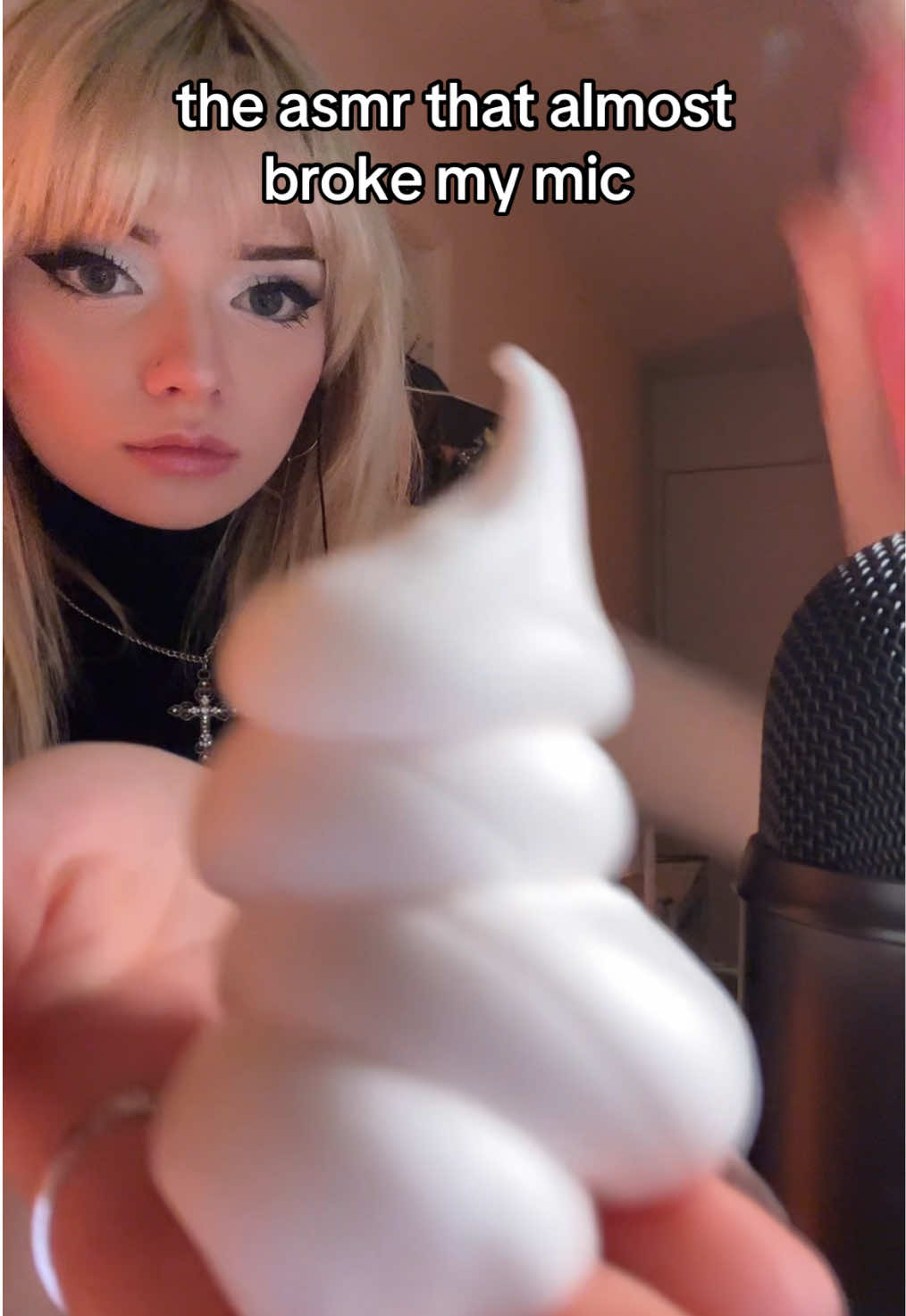 when i was done recording i realized i had gotten a bit of the cream in my mic. I put my headphones back in after washing my hands and the audio was MESSED UP. I cleaned mic and it seems ok now #fypage #asmr #asmrtriggers #asmrtiktoks 