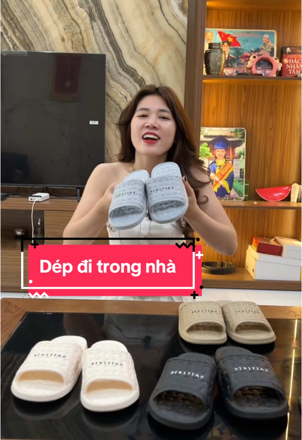 Dép đi trong nhà , nhà tắm chống trơn trượt #depnhatam #dép #depxixitiao #xuhuong 