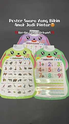 Poster edukasi suara bikin anak jadi pintar🥰💖✨ #postersuara #posteredukasi #posterpintar #belajar #poster #mainananak #postersuaraedukasi 