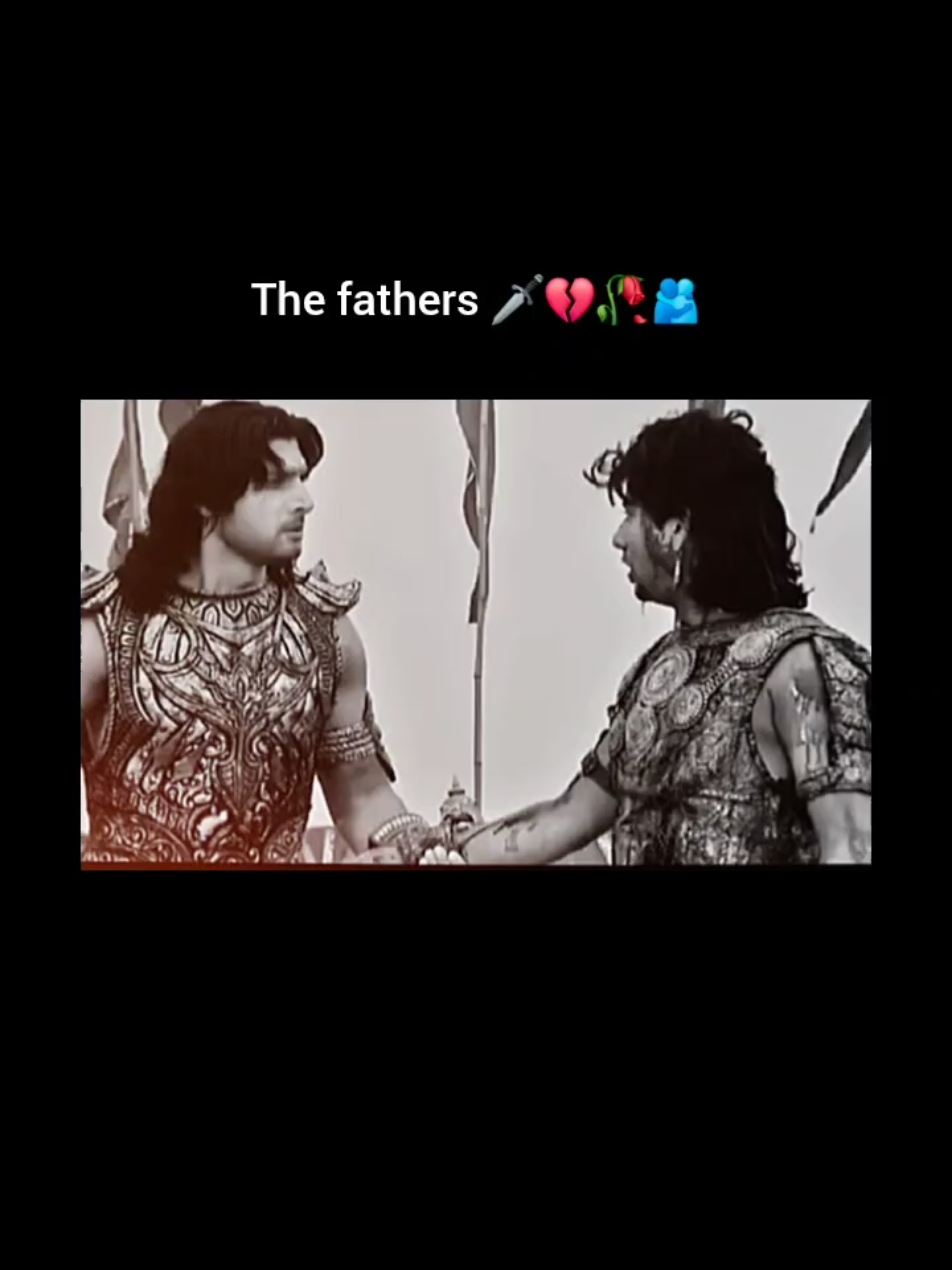 like fathers like sons💔❤️🫂#mahabharat #karna #abimanyu #suryaputrakarn #vrishaketu #parikesit #fatherson 
