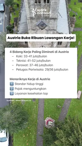 Austria buka 15.000 lowongan kerja dengan gaji 50 juta per bulan! Kamu bisa kerja di Austria melalui program Ausbildung✨ Yuk klik link di bio untuk lanjut konsultasi gratis! #WorkAbroad #KerjaLuarNegeri #InfoKerja #PeluangKerja #KarirInternasional #Ausbildung 