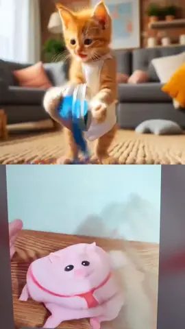 #duet with @MeowNeow07 #cutecat #piggy 