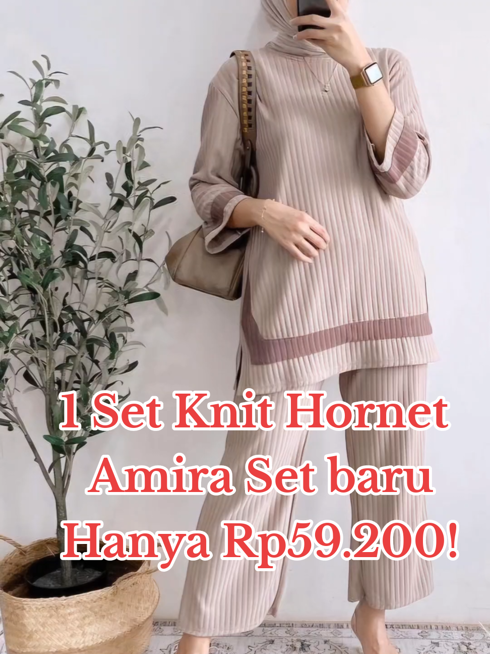 Setelan One Set Knit Hornet Wanita Premium Terbaru Viral Kekinian - Amira Set baru Hanya Rp.50rb-an!! #knit #hornet #bajuwanita 