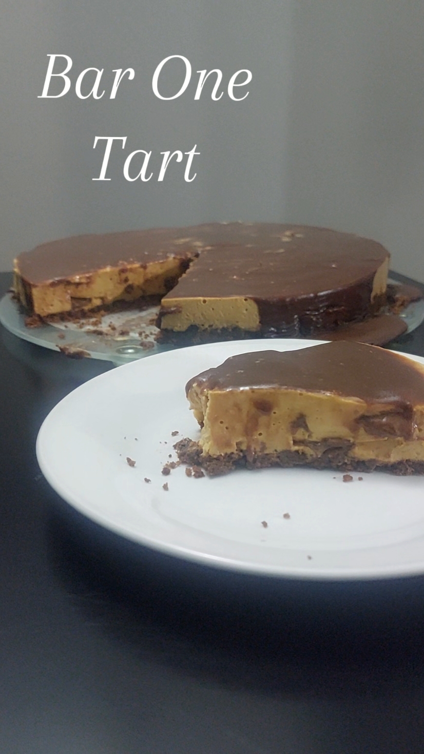 In the mood for a Sweet Treat?? #baronechocolate #tart #chocolate #carameltreat #dessert #bar-one #chocolateganache #biscuitrecipe #sweettreats  Recipe: Biscuit of choice for crust, topped with chopped Bar-one chocolate 500ml cream whipped 1 can caramel mixed with 2 tbl  spoons of cooled gelatine and chocolate ganach as top layer.