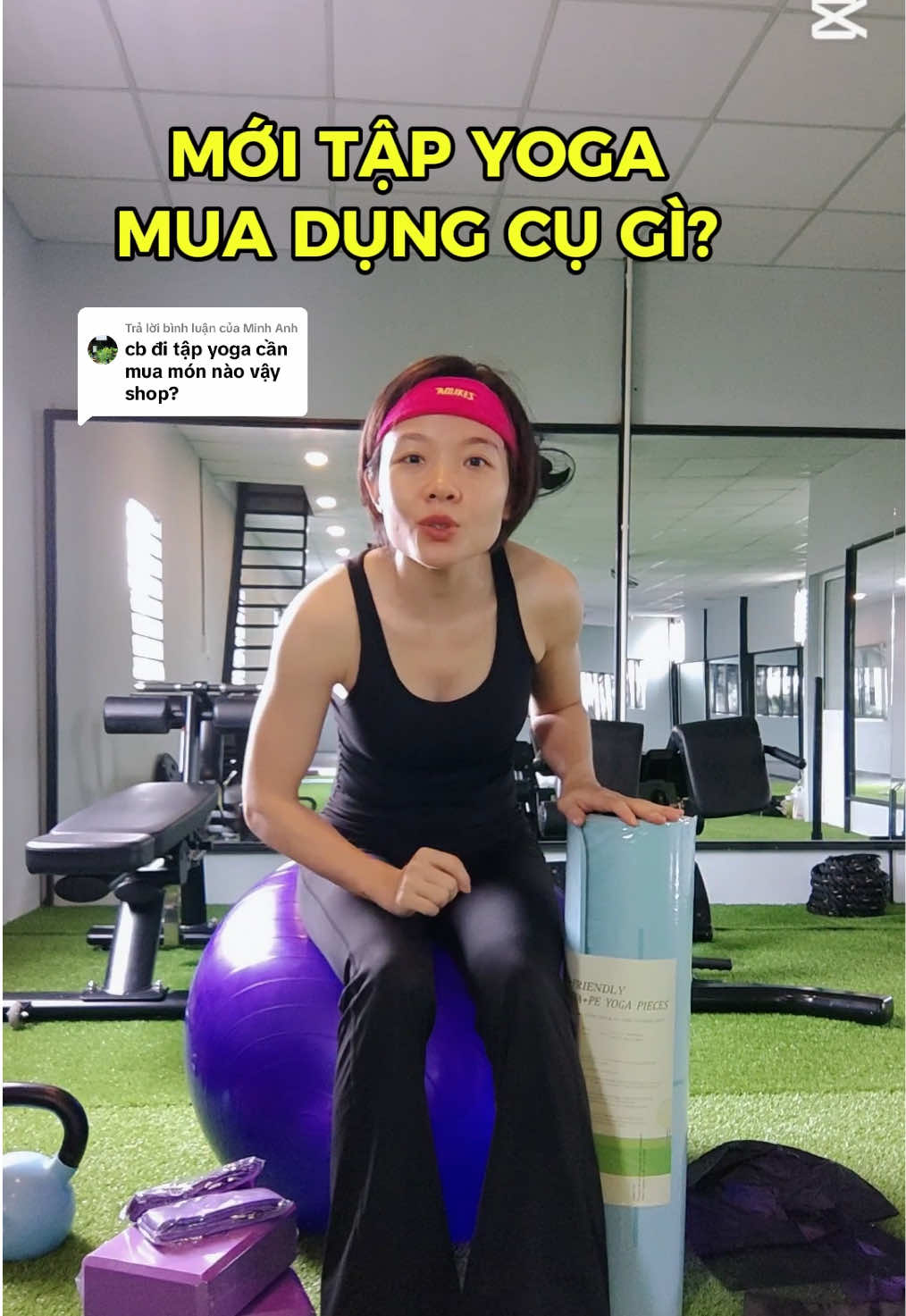 Trả lời @Minh Anh Dành cho ai mới đi tập đang không biết mua gì nha #yoga #dungcu #tapyoga #thamtapyoga #elfit 
