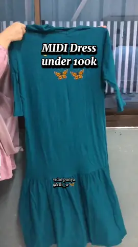 MIDI dress under 100k 🦋🦋#fypシ #fypシ #bcaxyz #yfp #outfitinspiration #ootdhijab #OOTD #outfit #outfitideas #dres #dress #mididress 