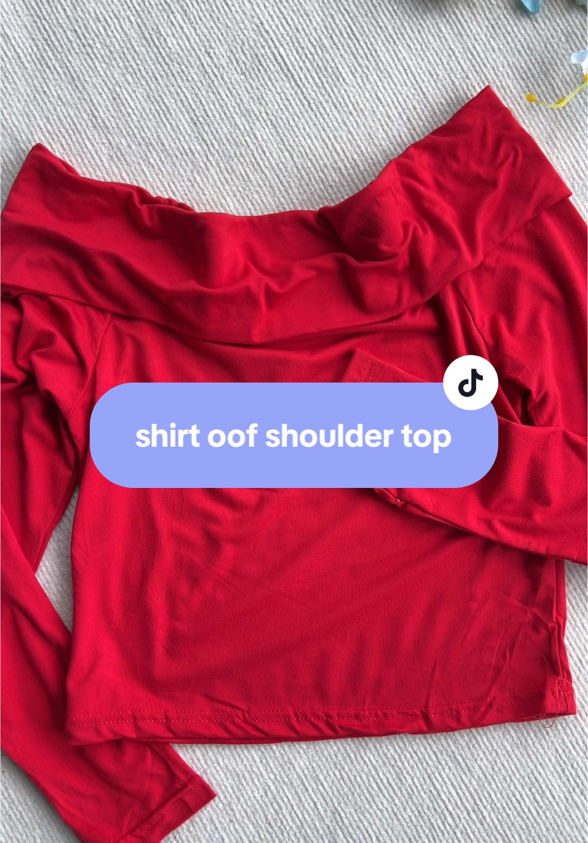 lurves the material n comfy to wear!!!🎀 #offshoulder #longsleeve #top #skinnyshirt #inner 
