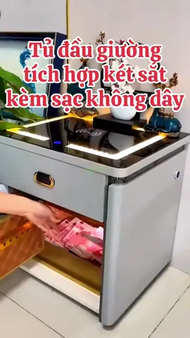 Tủ đầu giường tích hợp két sắt kèm sạc điện thoại không dây thông minh và tiện lợi ##tudaugiuong##tudaugiuongthongminh##tudaugiuongkiemketsat##tudaugiuongtichhopsackhongday##giadungtienich##giadungthongminh##xuhuong##thinhhanh##fyb