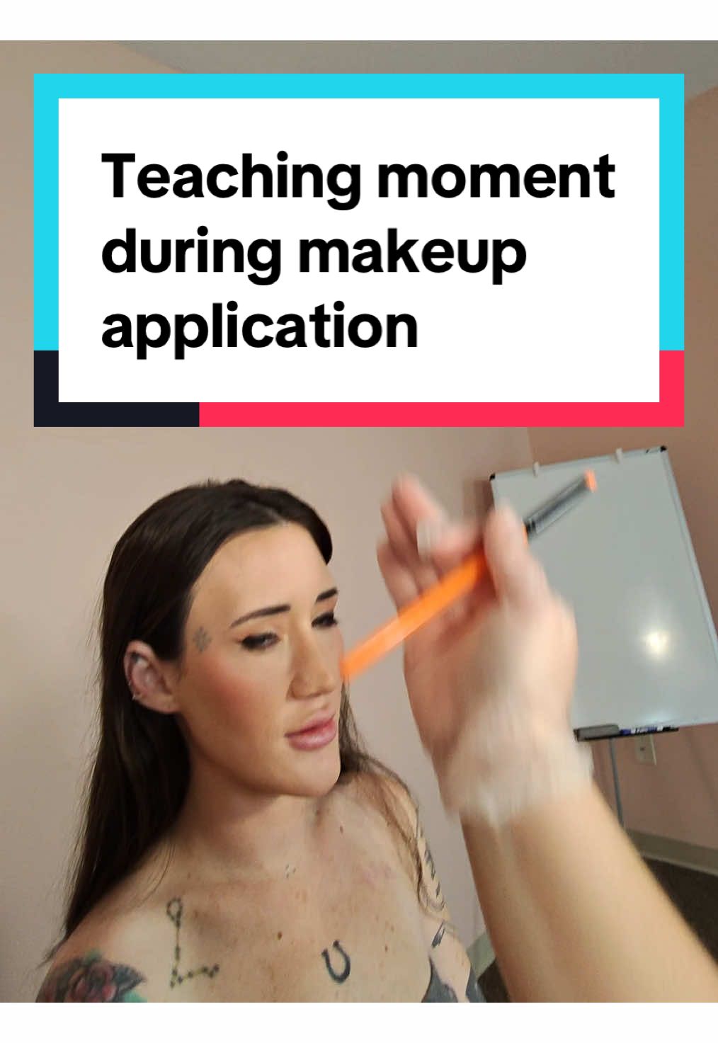 When youre a #makeupartist that specializes in #makeuplessons you cant help but do a little teaching while working with a client #nashvillemakeupartist #mua #makeuptips #makeuptipstiktok  #raybanmeta 