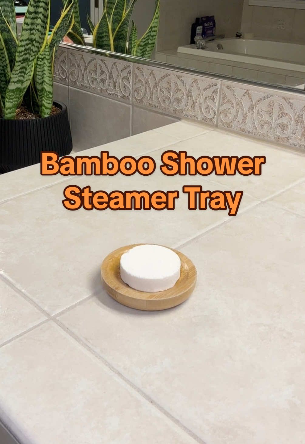 Transform your shower into a spa with this must-have bamboo steam tray 🌿🚿 #bamboo #bambootray #showersteamers #spavibes #relaxation 