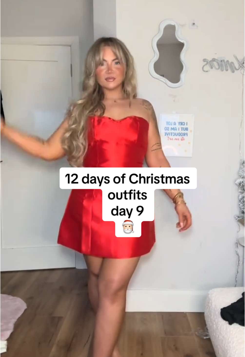 12 days of christmas outfits - day 9 ❤️ #christmasoutfits #christmaspartyoutfits #boohoo