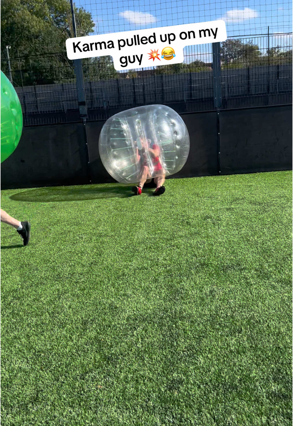 You cant outrun karma bro 🥊🤣 #bubblefootball #footballtiktoks #viraltiktok #footballfunny #funnyvideos 