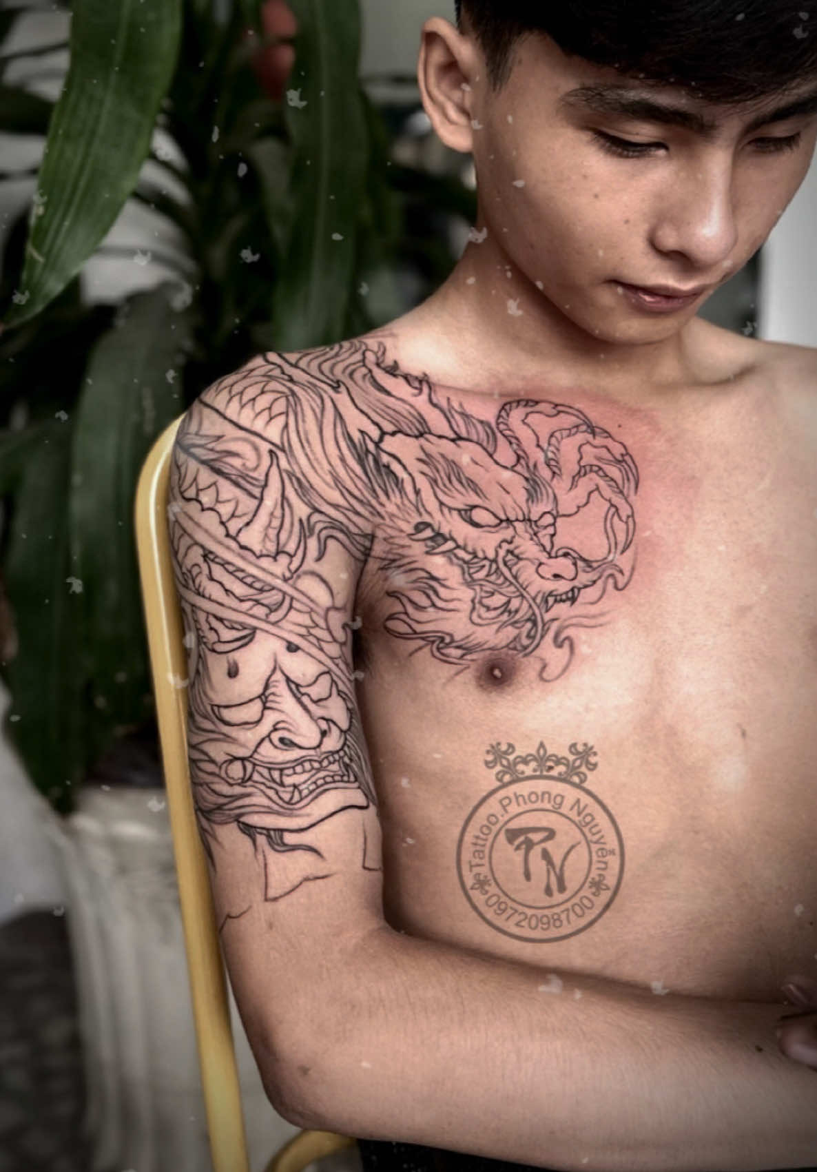 Hẹn em trai lần nữa tô hoàn thiện nhé 😍 🐉. #tiemxamuytin #xăm_hình_nghệ_thuật #hinhxamnghethuat #tattoo #tattoovietnam #vietnamtattoo #tattoosaigon #saigontattoo #xamhinh #xuhuongtiktok #xuhuong #tattoomini #minitattoo #tattooline #tattooblack #linetattoo 