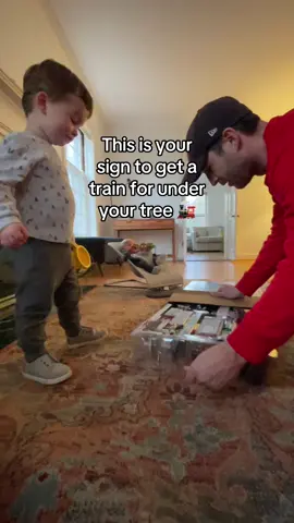 The magic this train added to our Christmas is amazing. Prepare for your little ones to be obsessed 🚂   Do you guys have train obsessed kids? 