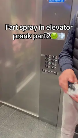 Part 3?#prank #viral #fypシ #npc #spray #fartspray #trolling #viral_video #elevator #reaction #funny 