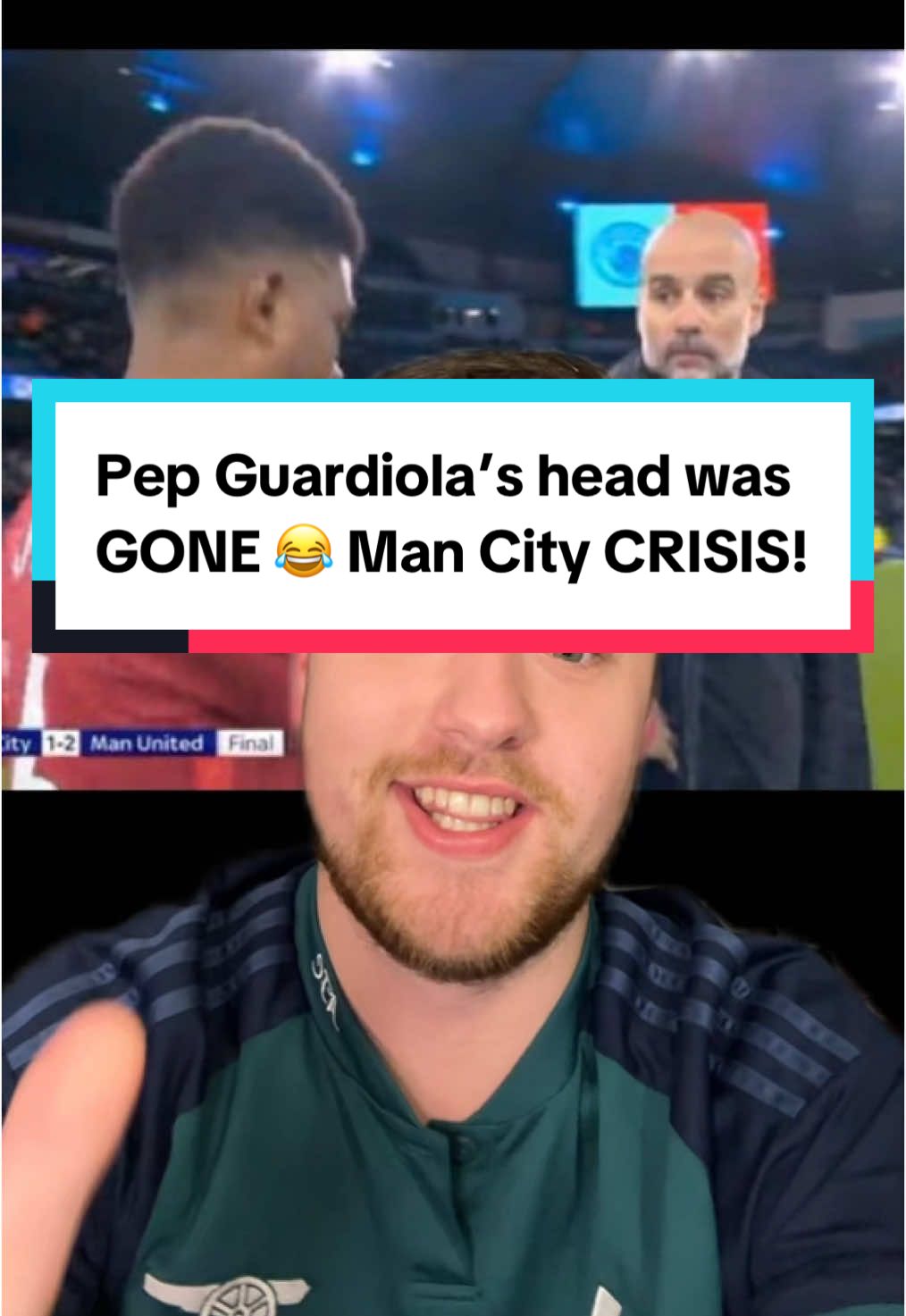 Pep Guardiola’s head was GONE 😂 Unknown Territory for him… as Manchester City crumble and lose 2-1 to Manchester United thanks to Amad Diallo #manchestercity #manchesterunited #mufc #mcfc #mancity #pepguardiola #guardiola #rorytalksfootball 