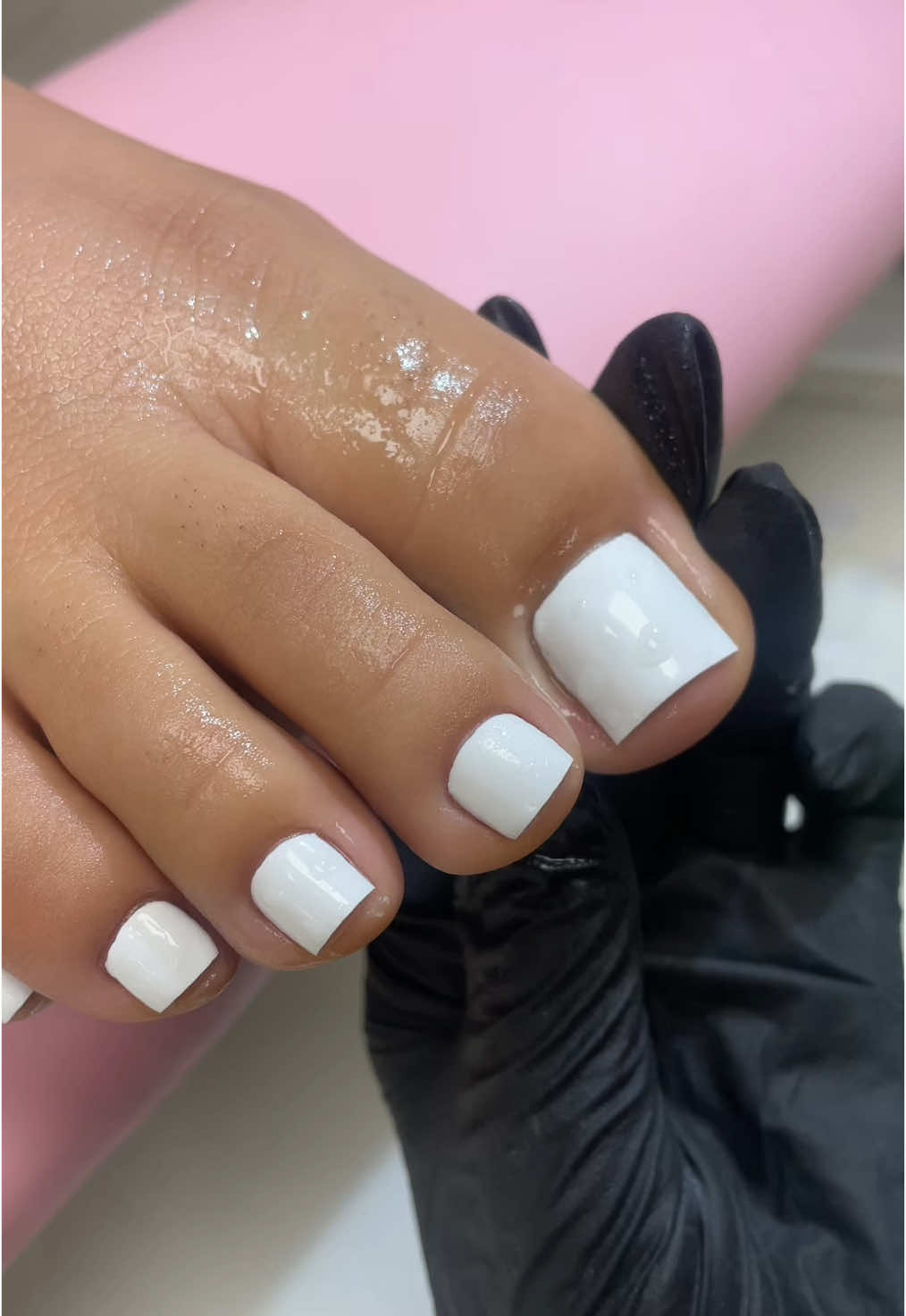 White toesies for winterrr #nails #polygeltoes #nailtutorial #watchmework #ienailtech #fyp 