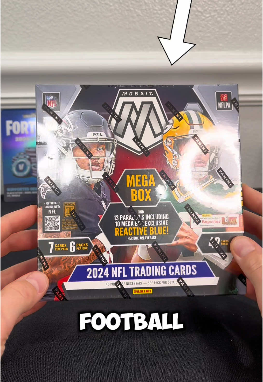 Opening one of the new 2024 mosaic football mega boxes #fyp #sports #sportscards #football #footballcards #packopening #boxopening #mosaic #mosaicfootball #2024mosaicfootbal #megabox 