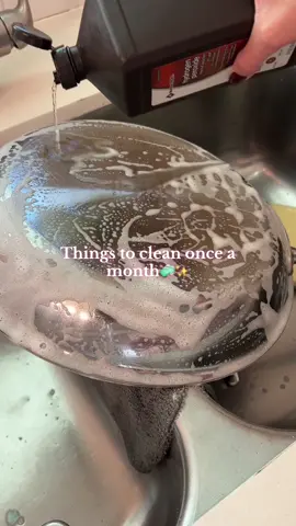 Things to clean once a month🧼✨ #cleaningtok#cleaningroutine#cleaningtips 