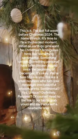 Get prints of your WhatsApp, Facebook, Instagram, and Telegram chats – the ultimate way to celebrate your relationships! Whether it's for your girlfriend, boyfriend, best friend, or anyone you chat with regularly, our custom chat prints make an unforgettable gift. 🌟 ✨ Great for birthdays, anniversaries, or ‘just because’ moments! ✨ At Chat Charts, we believe that the connections we keep on our phones are worth celebrating. That's why we started this small UK-based business during lockdown – to help people capture the memories and conversations that matter most. 📱💬 🔗 Order your personalized chat print today! Tap the link in our bio or DM us for more info! 💌 #christmas #christmasgift #christmasgiftideas #whatigotforchristmas #secretsanta #girlfriend #uniquegifts #personalisedgifts 