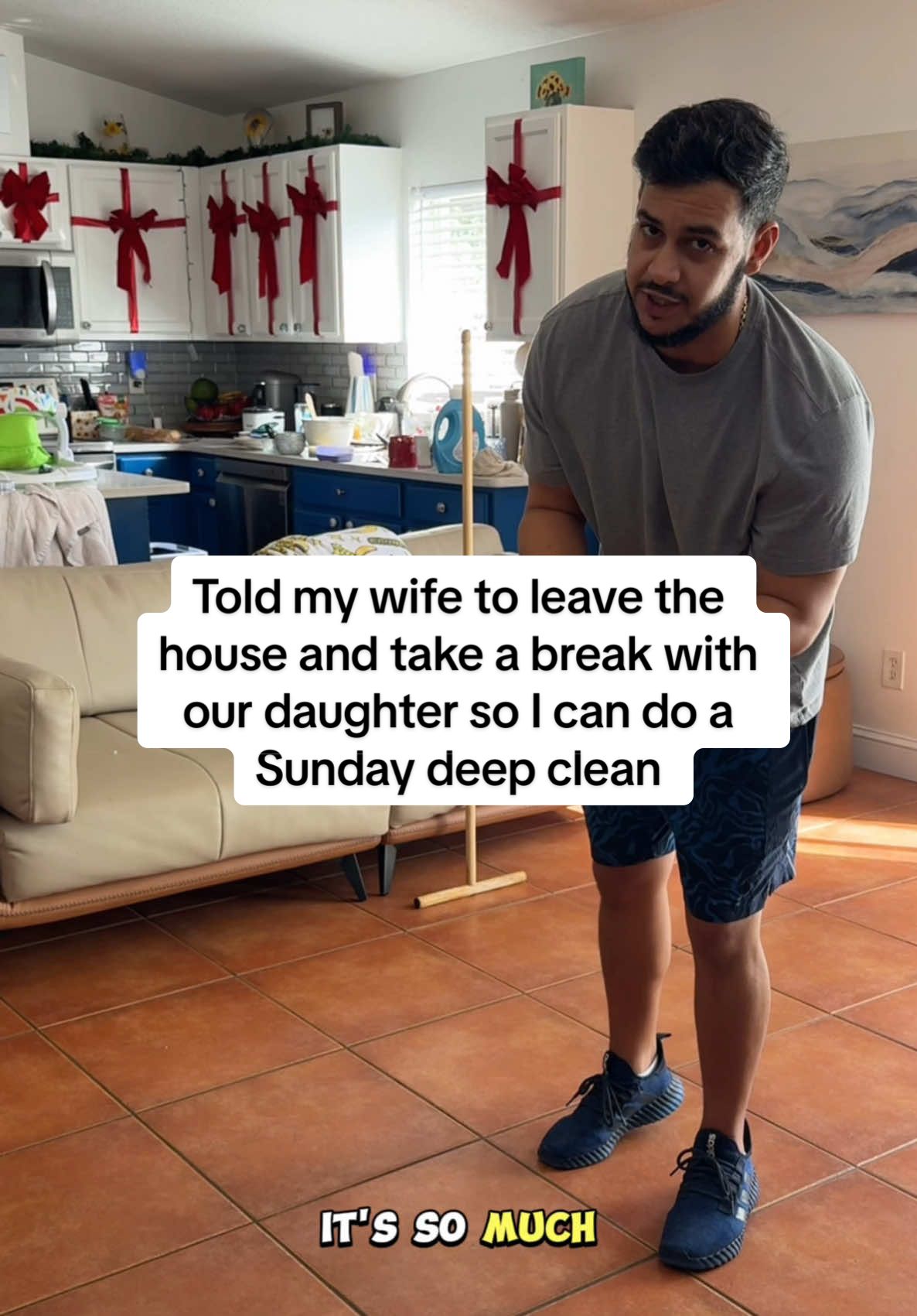 Its so much easier to clean when no ones home 😂🤣😍