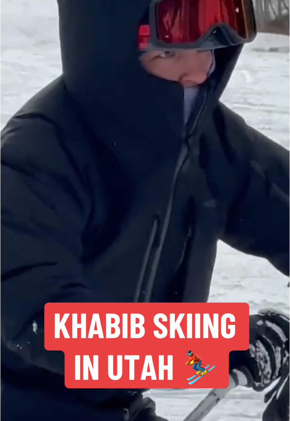 #Khabib #UFC #skiing #utah #ufc311 #snow (via khabib_nurmagomedov/IG)