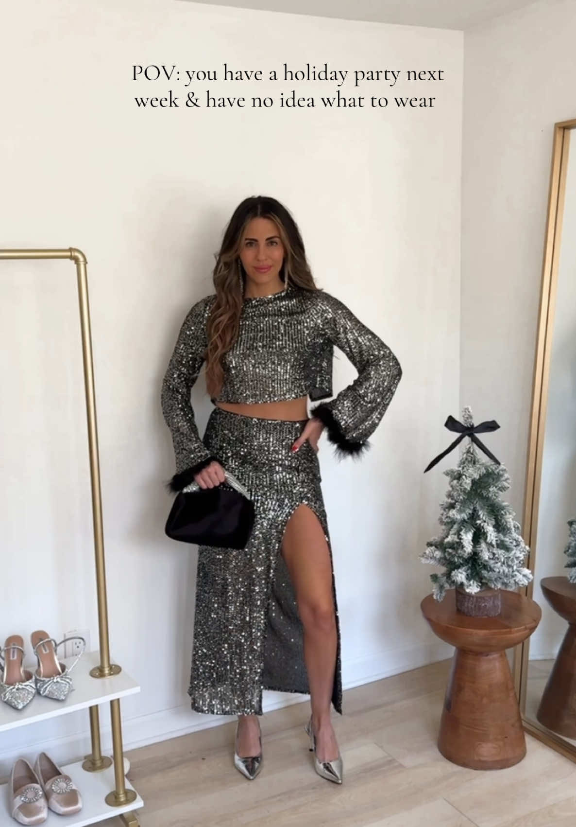 four holiday party outfit ideas 🥂✨ #holidaypartyoutfit #christmaspartyoutfit #sequinsdress #holidayoutfit #holidayoutfitideas #partyoutfits #whattowearthischristmas 