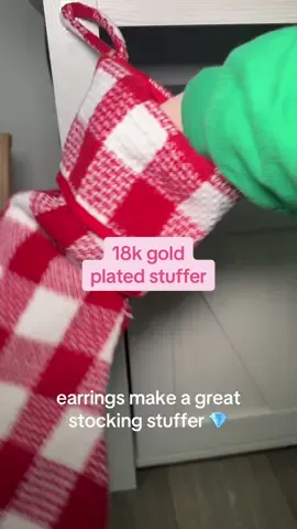 perfect stocking stuffer is a pair of little hoops 🤍 #stockingstuffers #stockingstufferideas #18kgoldplated #18kwhitegoldplated #earrings #jewelry #giftguide 