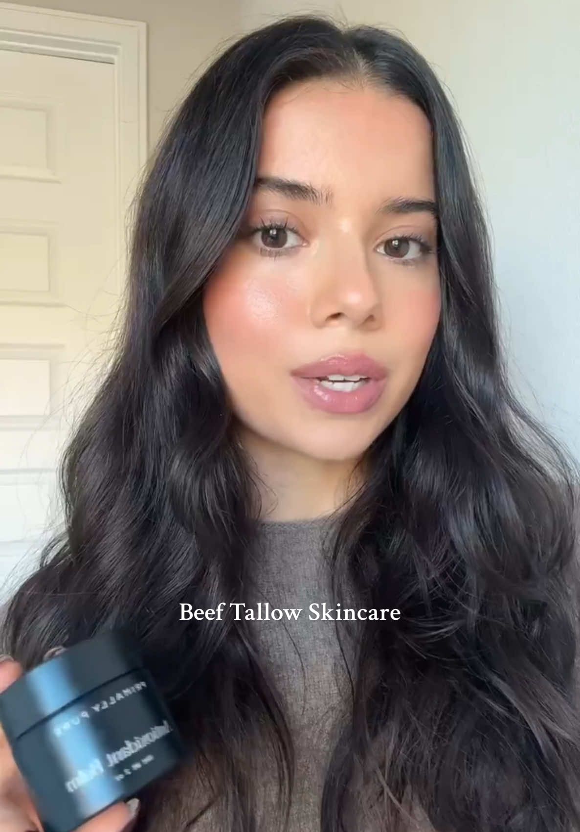 Your sign to try beef tallow as moisturizer but get the good stuff @Primally Pure #beeftallow #clearskintips #acneproneskin 