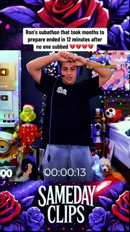 Ron’s subathon that took months to prepare ended in 12 minutes after no one subbed 💔💔💔💔 #faze #fyp #stableronaldo 
