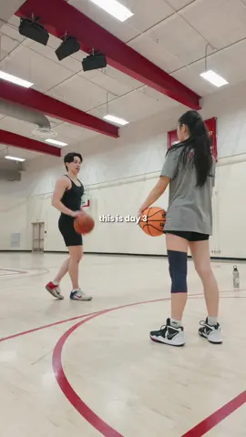 Adding cross jabs to the bag #basketball #basketballtraining #brothersister 