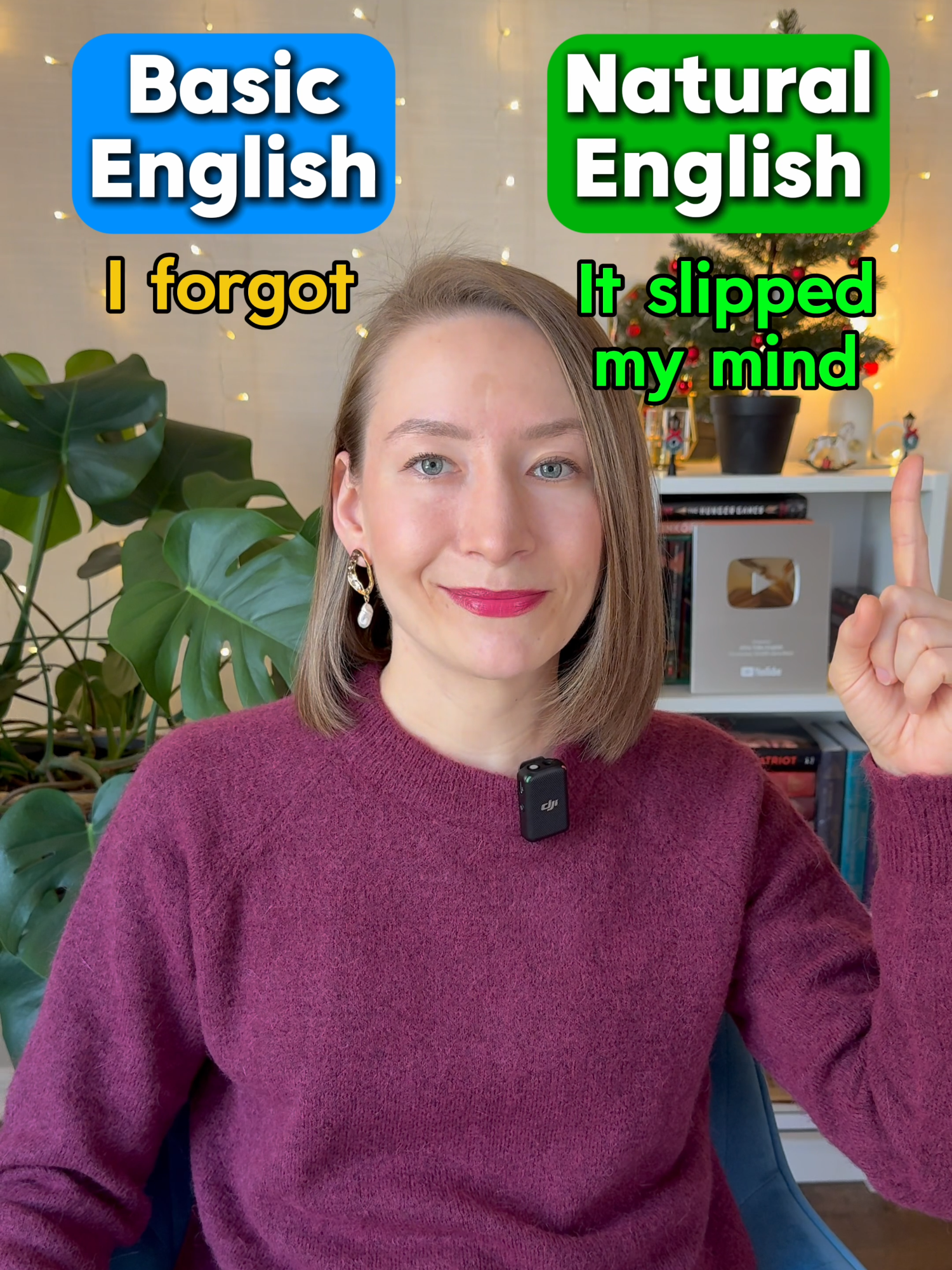 Basic English vs. Natural English | American English 🇺🇸 I forgot - It slipped my mind It's ok - No biggie I’m serious - I mean it #english #learnenglish #englishvocabulary