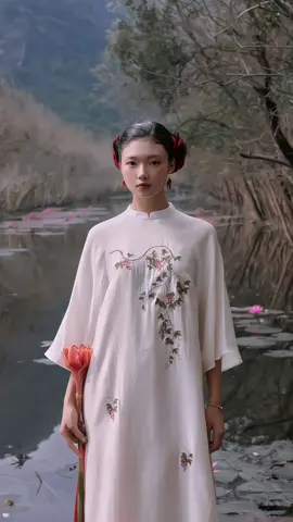 Áo dài cách tân Khả Ái #xuhuong #xuhuongtiktok #aodai #aodaitranghocsinh #aodaitruyenthongvietnam #aodaitet2025 #apdaitet2024 