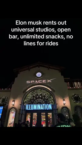 When elon Musk rents out universal studios for a Christmas company party. @Universal All-Access #elonmusk #spacex #companyparty #universalstudios 