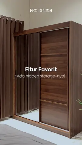 Lemari #KyoProDesign dengan pintu sliding dan fitur hidden storage yang lengkapi ruangan Anda. Miliki sekarang! #lemaripakaian #lemarisliding #cermin #furniture