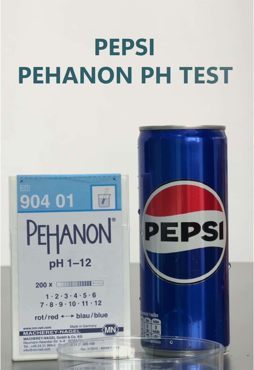 Pepsi ph test 🧐. #rapidtest #วิทยาศาสตร์ #phtest #ph #pH 