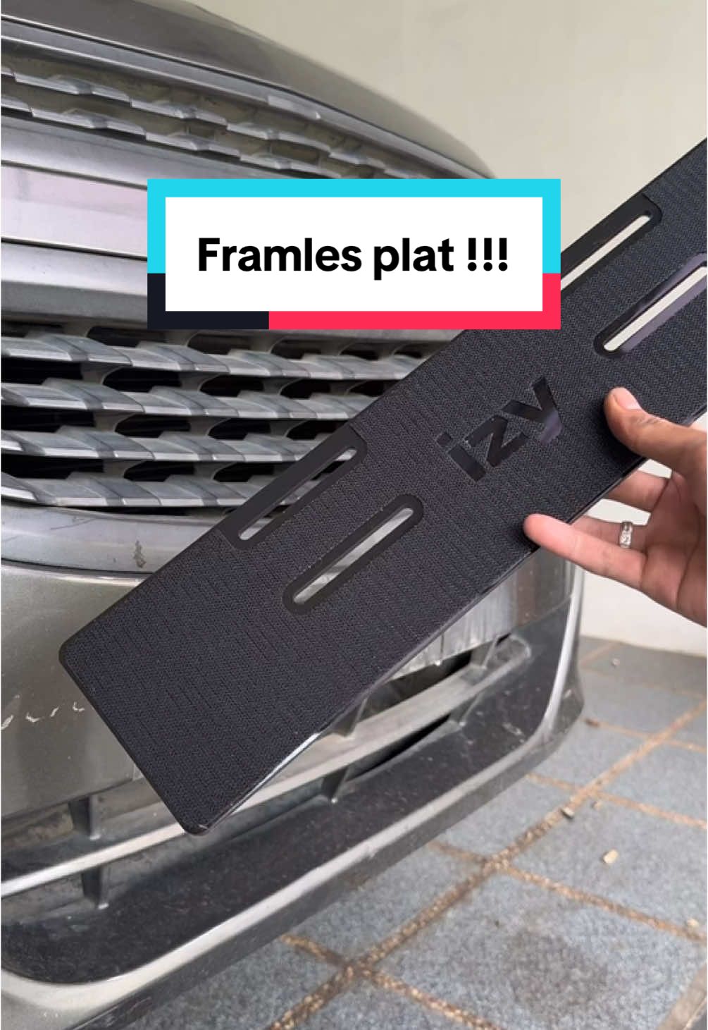 Framles plat cocok buat kalian yg habis hernopol ataw mobil baru !!! #framlesplat #izy #platframeless #framlesplat 