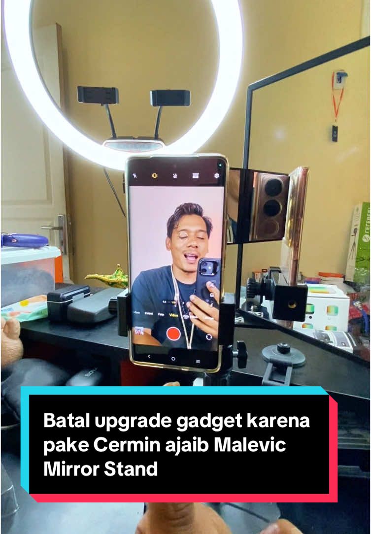 Membalas @Choyrul Alif batal upgrade gadget karena pake cermin ajaib malevic mirror stand #malevicmirrorstand #gebyarbelanjadesember #megaguncang1212 