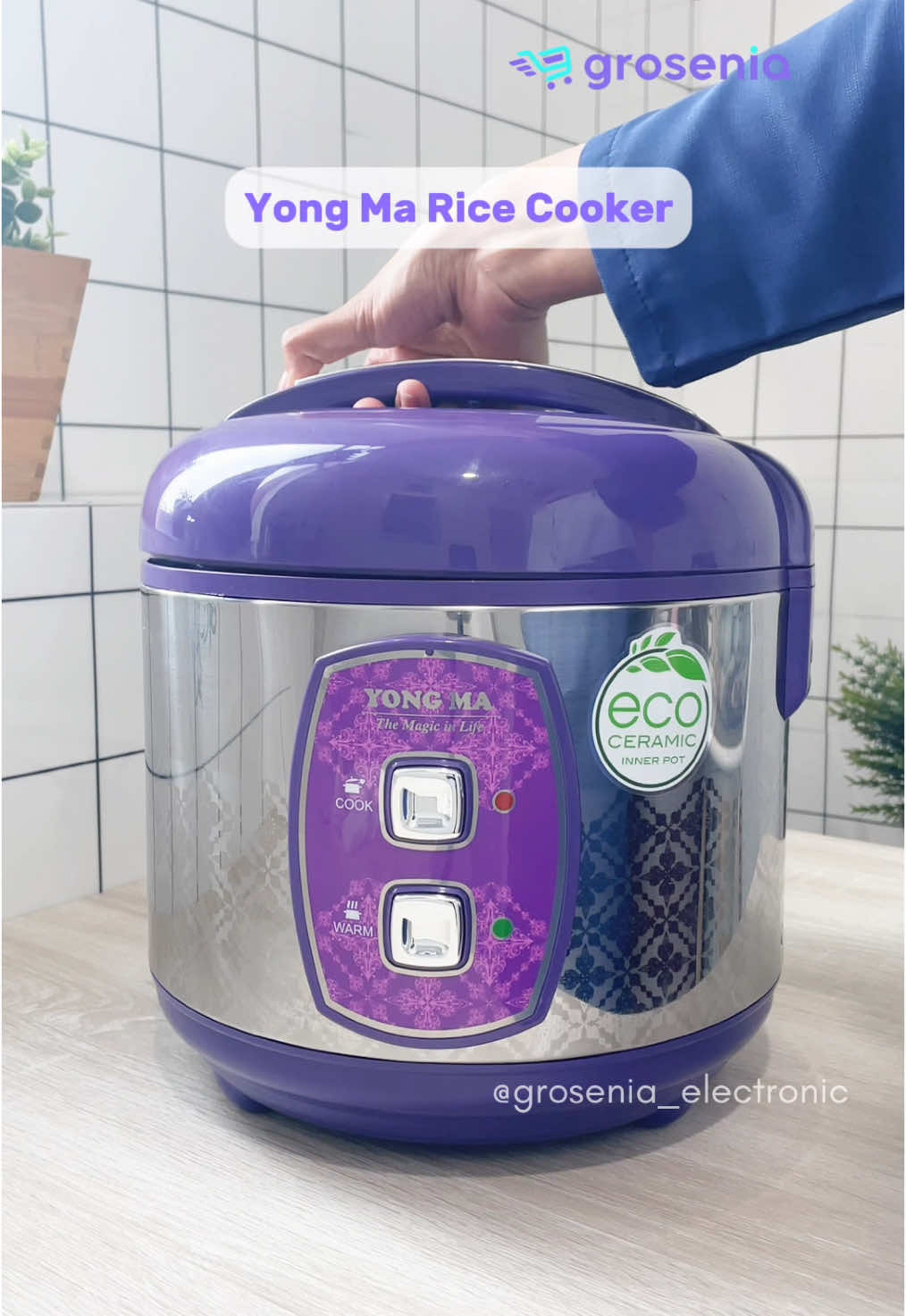 Rekomendasi manual rice cooker dari yong ma yang pasti punya desain cantik dan mewah✨ #grosenia #groseniaelektronik #yongma #ricecooker #rocecookermurah #penanaknasi 