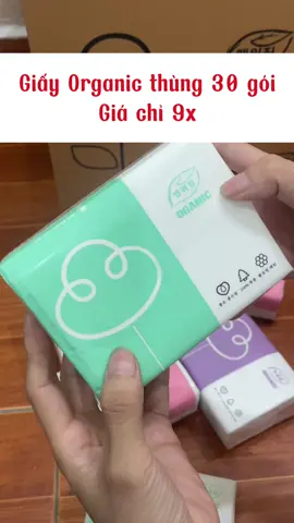 Sale giá sốc chỉ 9x 1 thùng 30 gói giấy ăn Organic siêu dai #giaydanang #trending #xuhuongtiktok #hottrend #giayansieudai #khangiayrut #xuhuong #organic #hot 