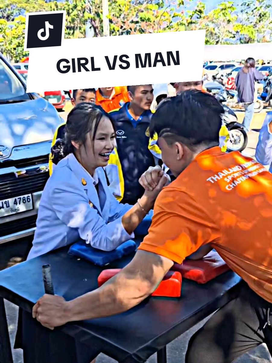 Girl VS Man #armfightthailand #armwrestling #งัดข้อ #joshnicholas #จอชนิโคลัส #กีฬาโซน #ชัยภูมิ 