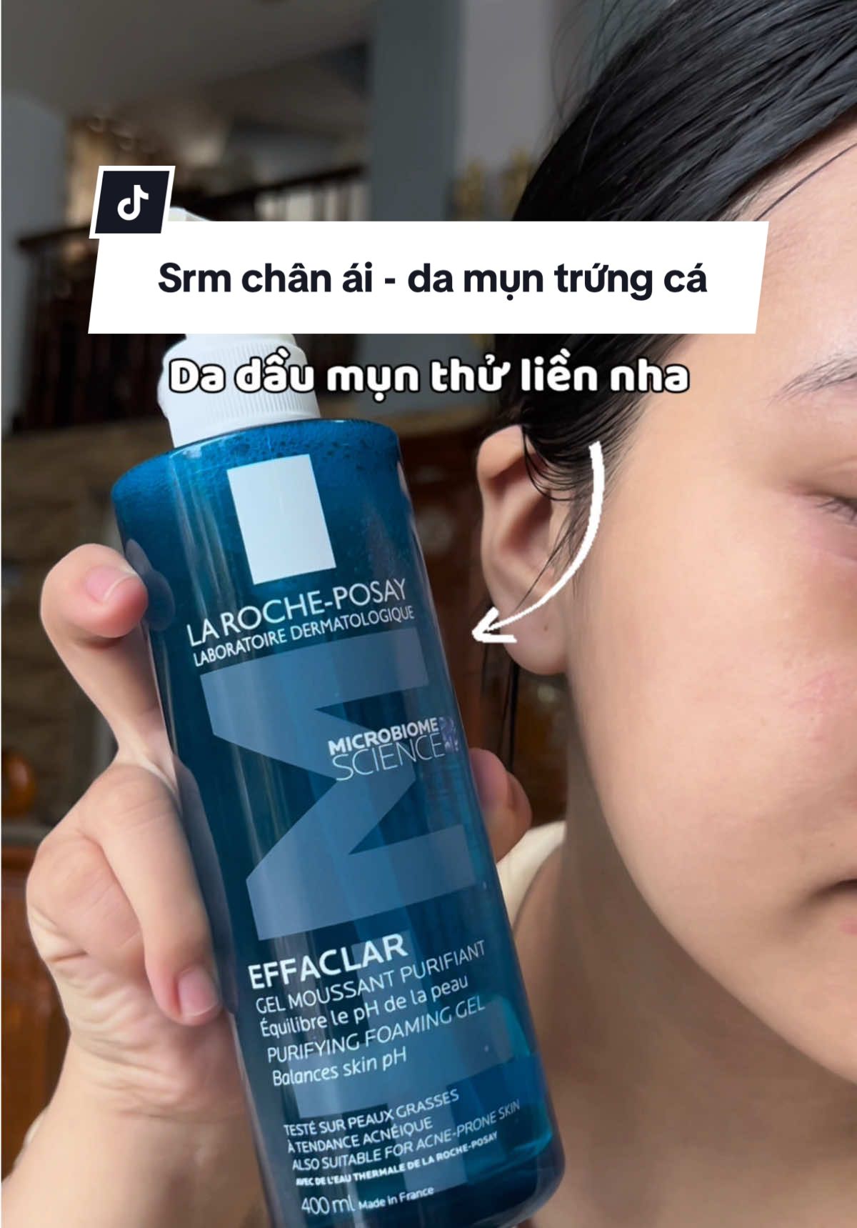 Chai sữa rửa mặt LRP này giảm mụn trứng cá hiệu quả lắm mn thử đi, 400ml 6-8 tháng dùng mới hết á #suaruamat #LaRochePosay#LaRochePosayyVN #Effaclar #beautytips #reviewlamdep #xuhuong #foryou #skincare 